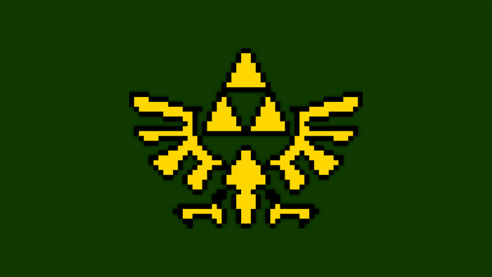 Pixel art Triforce symbol from The Legend of Zelda