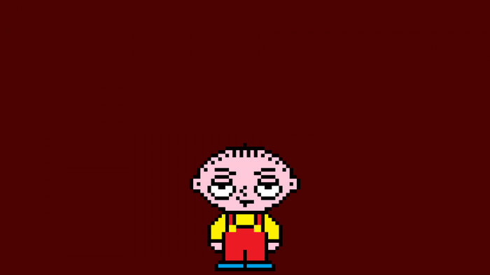 Stewie Griffin from Family Guy pixel art