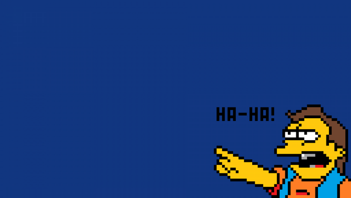 Nelson Muntz from The Simpsons laughing
