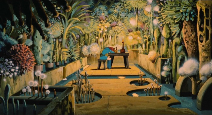 Nausicaa of the Valley of the Wind in a greenhouse