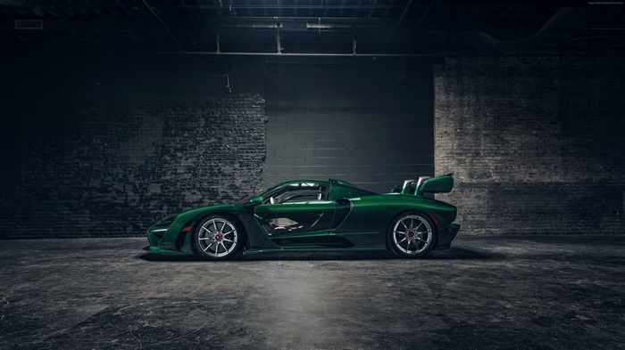 Green McLaren Senna GTR 2018 4K
