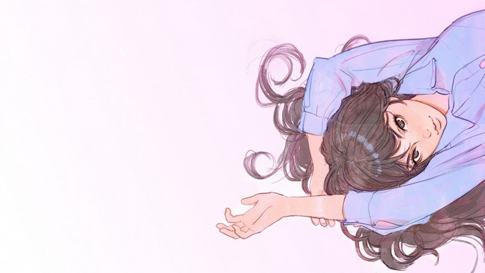 Illustration of a woman lying down