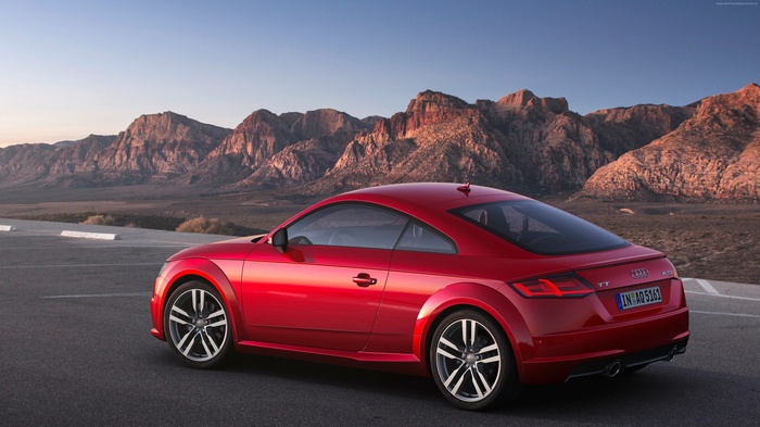Red Audi TT Quattro Coupe 4K
