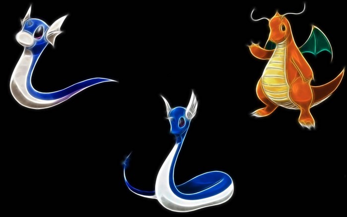 Dratini and Dragonite from Pokemon