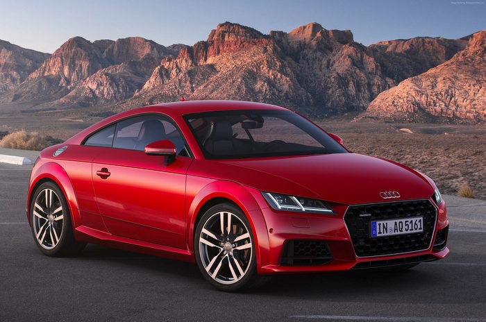 Red Audi TT Quattro Coupe 4K