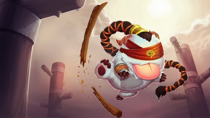 Lee Sin from League of Legends breaking a stick