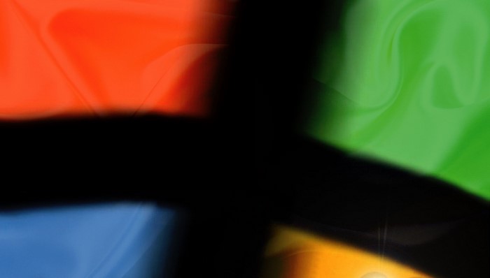 Microsoft Windows logo with abstract colors