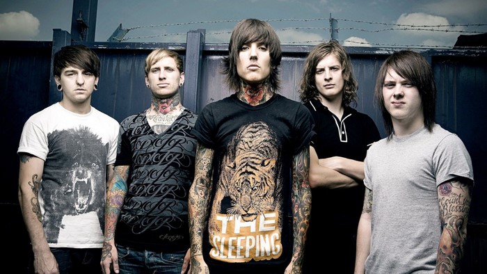 Bring Me the Horizon band members posing