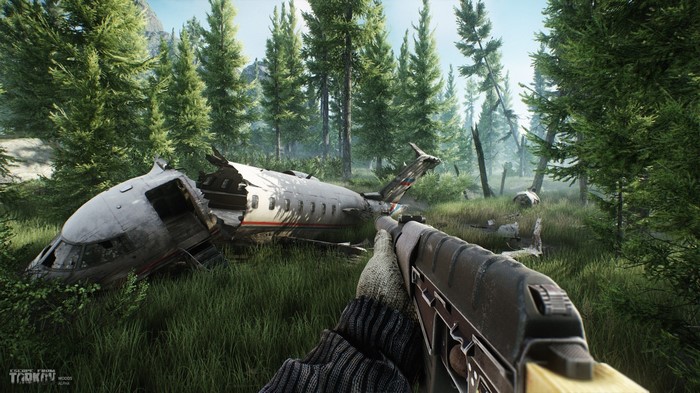 Escape from Tarkov plane crash in forest