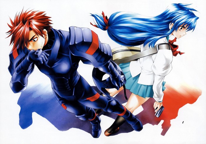 Sousuke Sagara and Chidori Kaname from Full Metal Panic