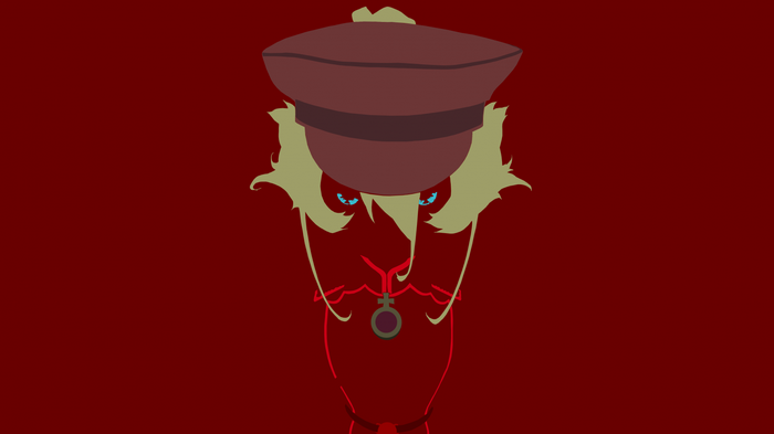 Tanya Degurechaff from Youjo Senki wearing a military hat