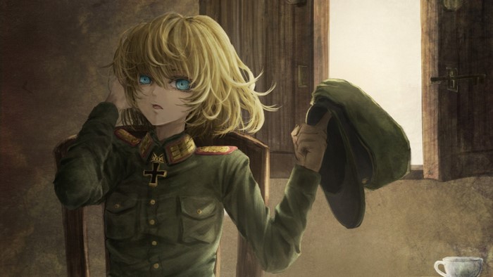 Tanya Degurechaff from Youjo Senki in military uniform