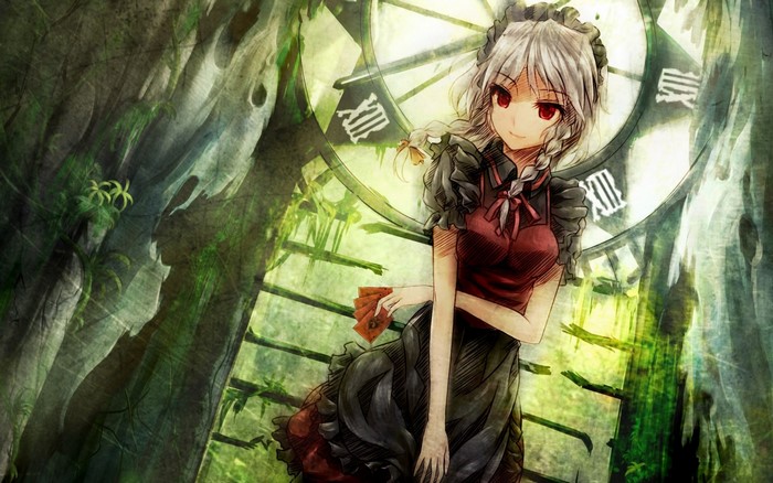 Remilia Scarlet from Touhou in a jungle setting