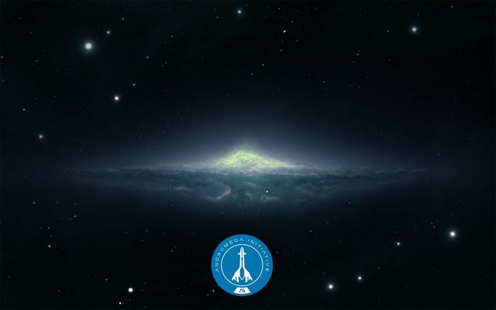 Mass Effect Andromeda Initiative logo in space