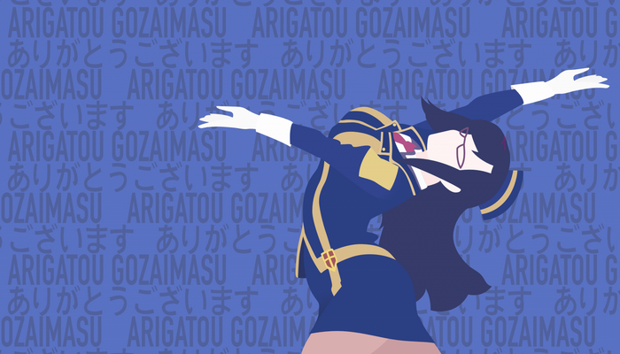 Aqua from KonoSuba doing the dab pose