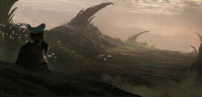 Girl in a desolate world
