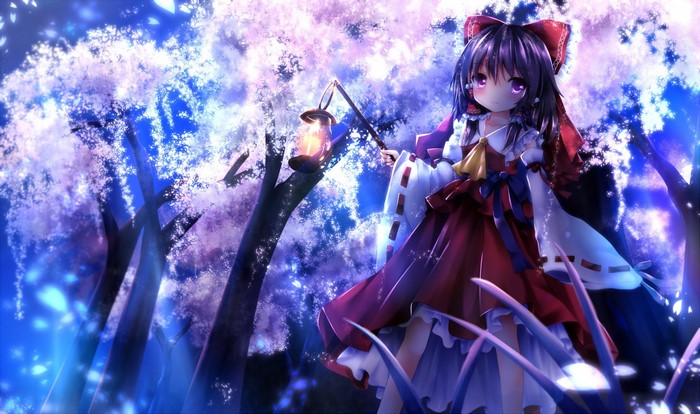 Hakurei Reimu Kimono Cleavage Touhou Maoao Japanese