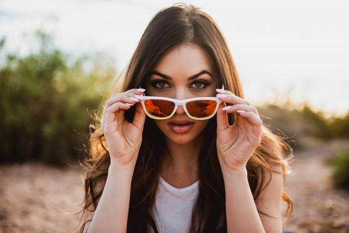 Woman wearing sunglasses outdoors