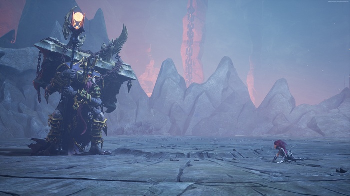 Fury from Darksiders III in a desolate landscape