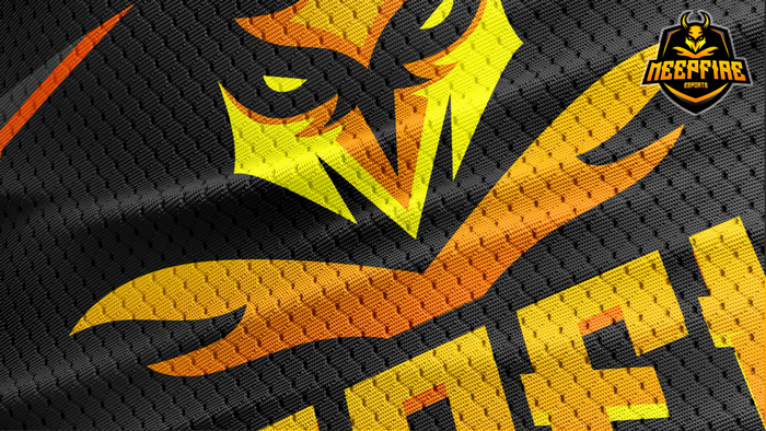 Neefire Esports logo on black fabric