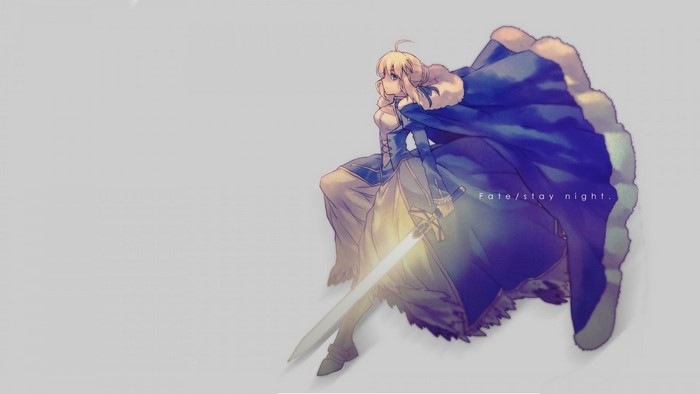 Saber from Fate/stay night with sword