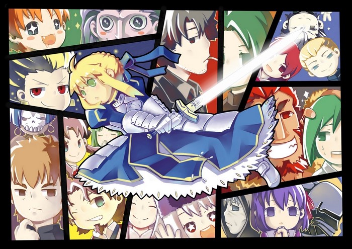Saber and various characters from Fate Series