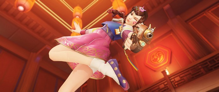 D.Va from Overwatch in traditional Korean attire