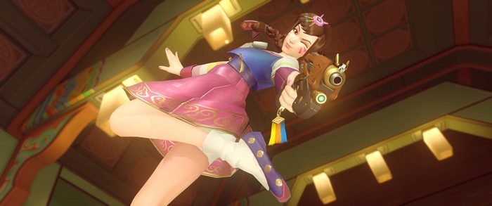 D.Va from Overwatch in traditional Korean attire