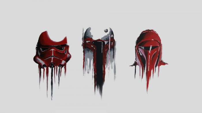 Star Wars helmets illustration