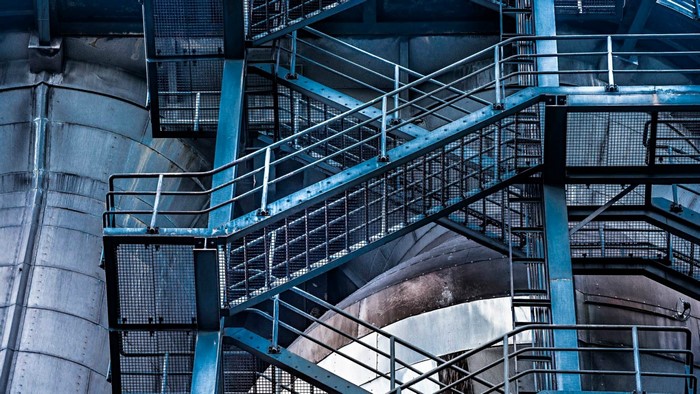 Industrial metal stairs and structures