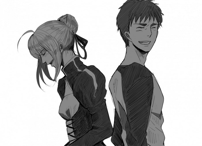 Saber and Shirou Emiya from Fate Stay Night