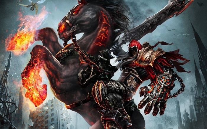 War from Darksiders on a fiery horse