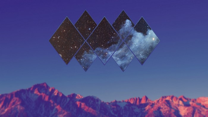 Geometric space diamonds over mountain range