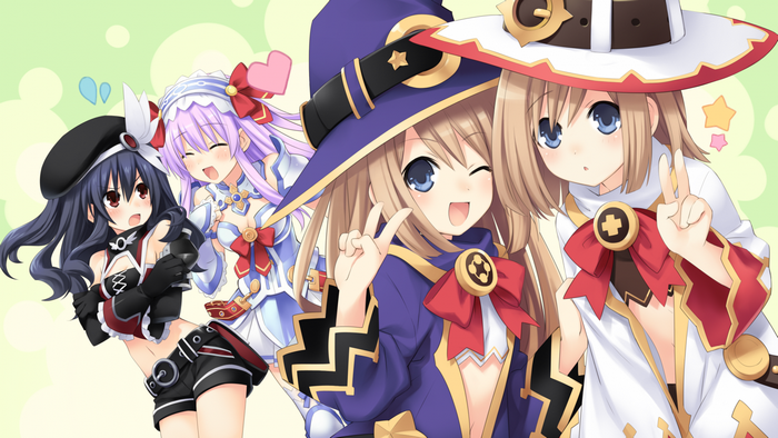 Nepgear, Uni, Ram, and Rom from Hyperdimension Neptunia