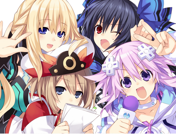Four anime girls from Hyperdimension Neptunia