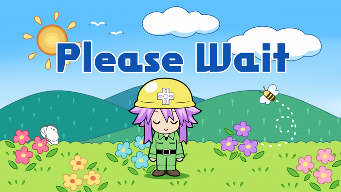 Neptune from Hyperdimension Neptunia: Please Wait screen