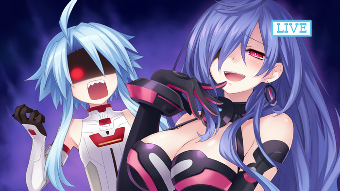 Plutia and Blanc from Hyperdimension Neptunia