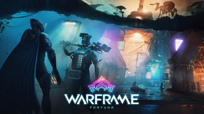 Warframe Fortuna artwork poster 4K