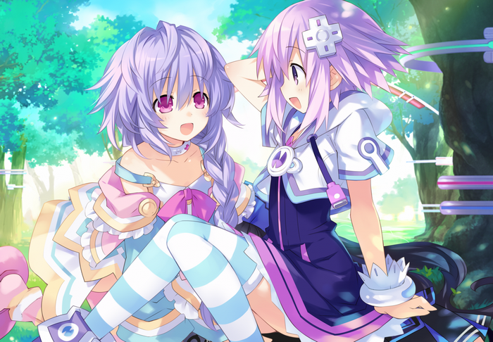 Neptune and Plutia from Hyperdimension Neptunia