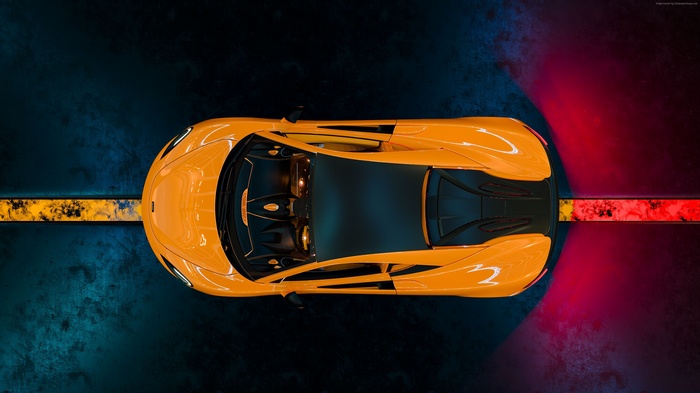 4K Orange McLaren 570S Supercar