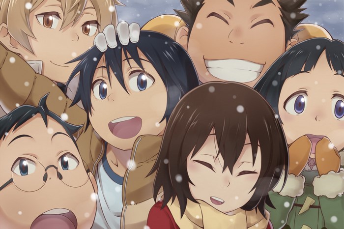 Boku dake ga Inai Machi characters in snow