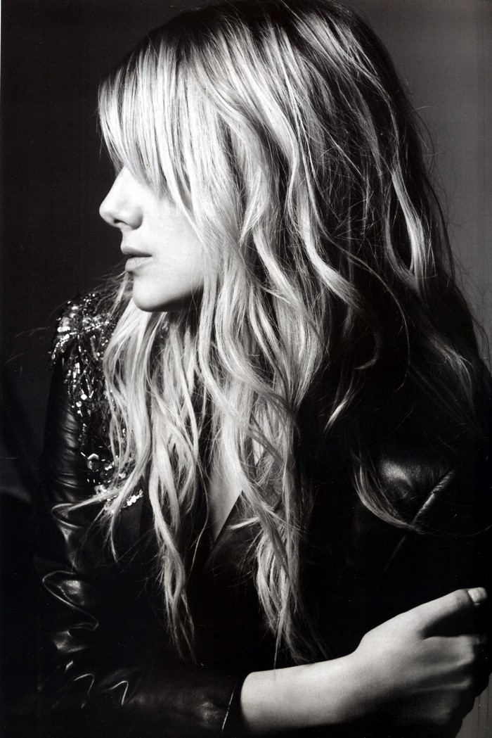 Melanie Laurent portrait in black and white