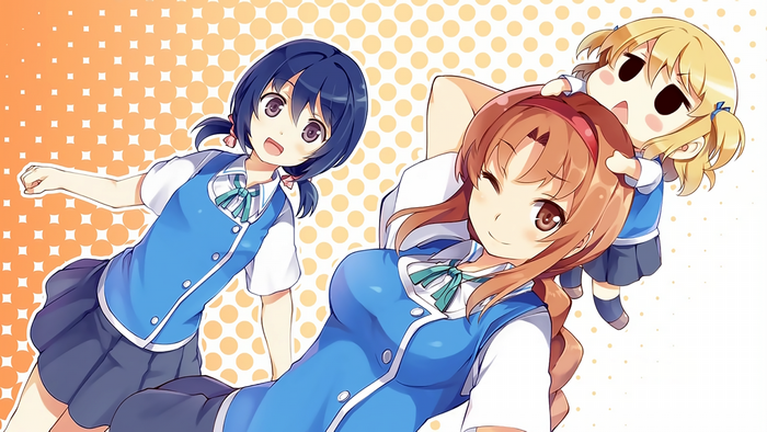 Anime girls from D-Frag! series