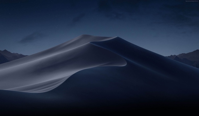 Dunes at Night with Stars, macOS Mojave 4K