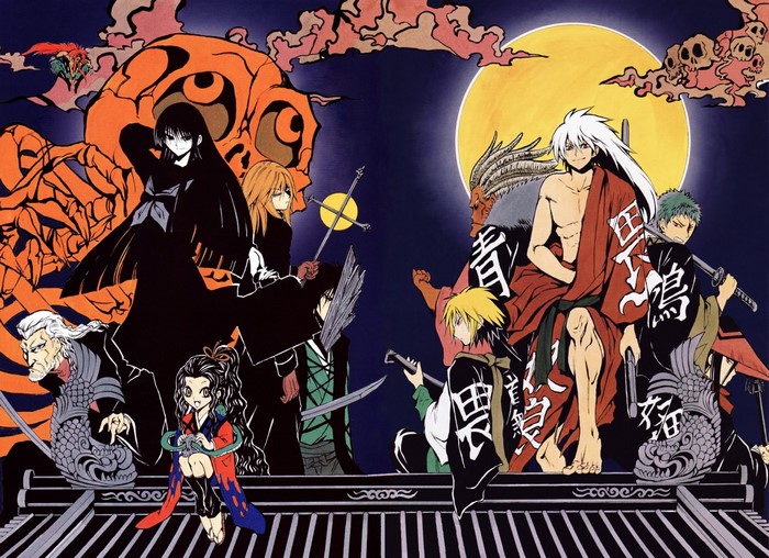 Characters from Nurarihyon no Mago with Nura Rikuo
