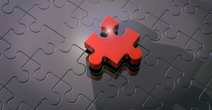 3D, 4K, red, Puzzle