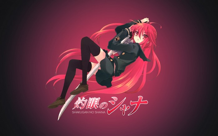 Shana from Shakugan no Shana with a sword