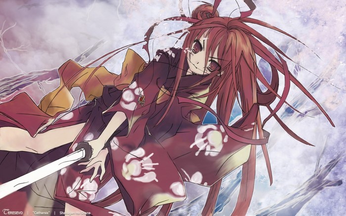Shana from Shakugan no Shana holding a sword
