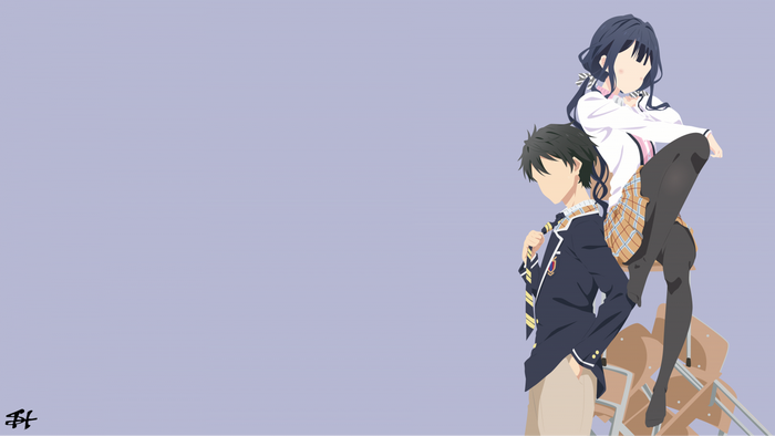 Masamune Makabe and Adagaki Aki from Masamune-kun's Revenge