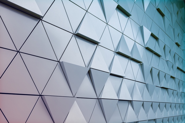 3D abstract geometric triangular pattern